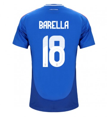 Italien Nicolo Barella #18 Replika Hjemmebanetrøje EM 2024 Kortærmet